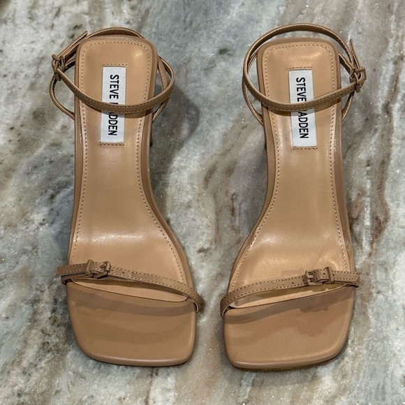 Women’s STEVE MADDEN Aileen tan leather heels- Size 8 - Picture 4 of 10